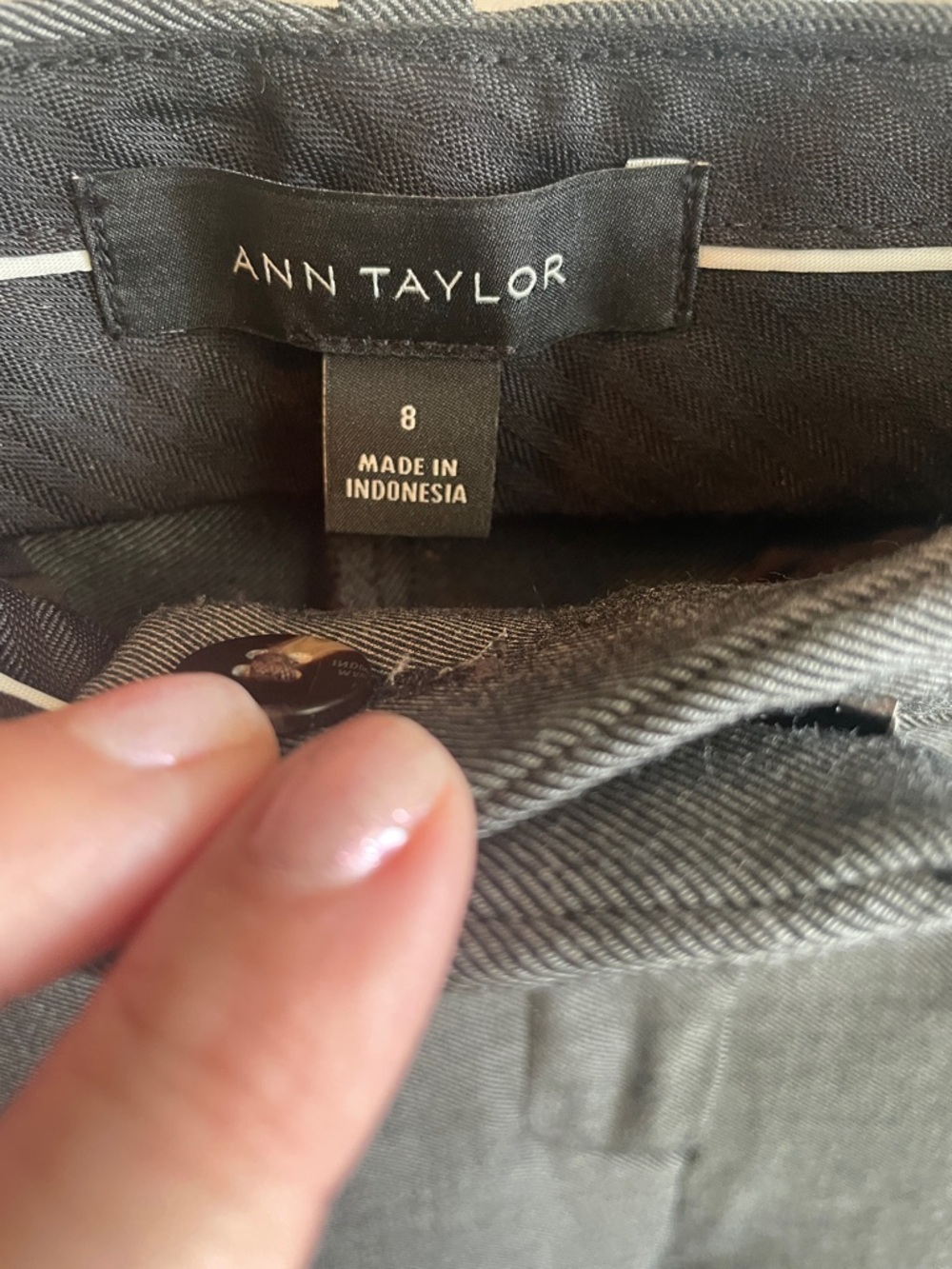 Ann Taylor Gray Straight-Leg Dress Pants - Picture 2 of 6